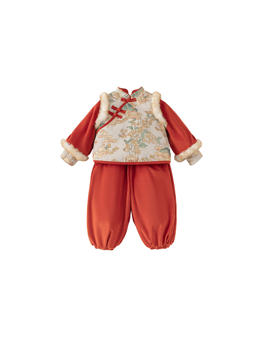 Yubao ropa infantil de niñas nuevo set de ropa de invierno chino ropa de Año Nuevo para niños niñas Tang ropa de dos piezas