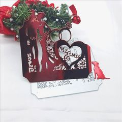 婚禮賀卡壓花刀模蝕刻工藝DIY碳鋼模具賀卡製作Scrapbook切割模板
