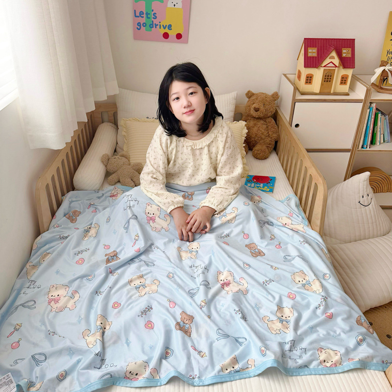 Cat family / 80cmx110cm knitted throw blanket