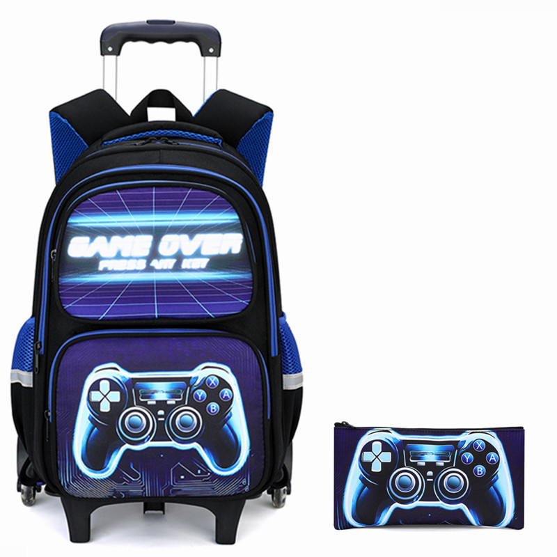2025年新しくアップグレードされたキッズバッグクロスボーダー外国貿易小中学生トロリーランドセルゲームコンソールスクールバッグ|undefined