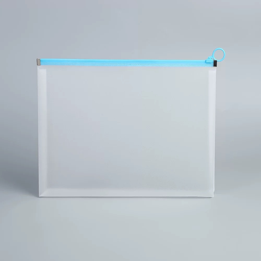 A4 papelería bolsa de almacenamiento plástico PP transparente bolsa de archivos impermeable papel de examen de estudiante de clasificación de anillo bolsa de cremallera image 15