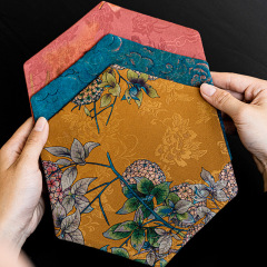 香雲紗壺墊隔熱墊新中式禪意復古茶桌墊紫砂茶墊茶壺墊茶具配件