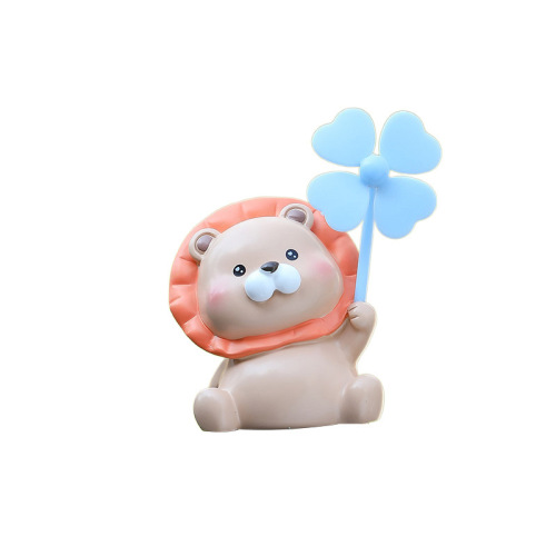 Summer cute windmill bicycle electric car motorcycle decoration new car ornament internet celebrity cartoon animal