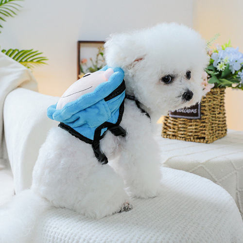 Pet circle puppy cat self-backpack cute little lion schoolbag traction bag