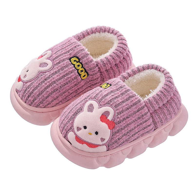 Otoño y invierno bolsas de zapatos de talón de algodón para niños y niñas, zapatillas de algodón para padres y niños pequeños y grandes.