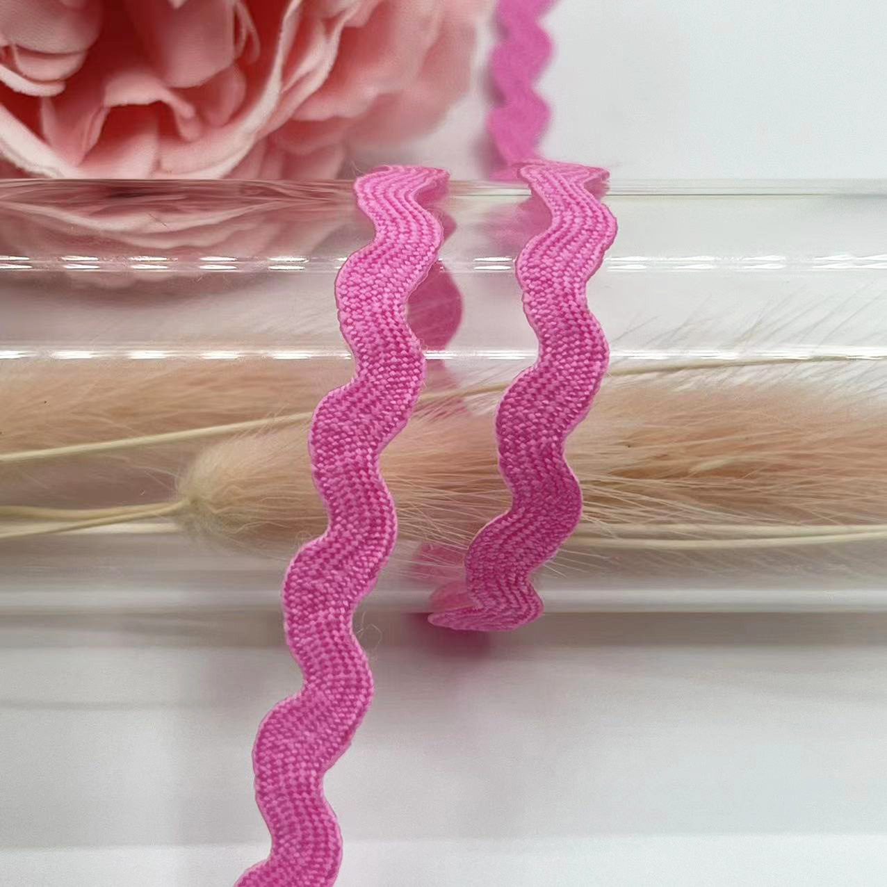 5mm onda de color sólido en forma de S borde curvo de encaje cortina de cinta sombrero ropa para niños accesorios de boda accesorios de ropa en stock