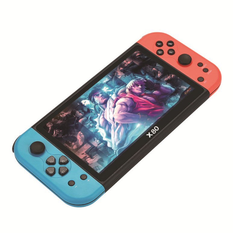 Cross-border e-commerce 7-inch large screen handheld game console X80 arcade PS1 simulator HD PSP portable handheld