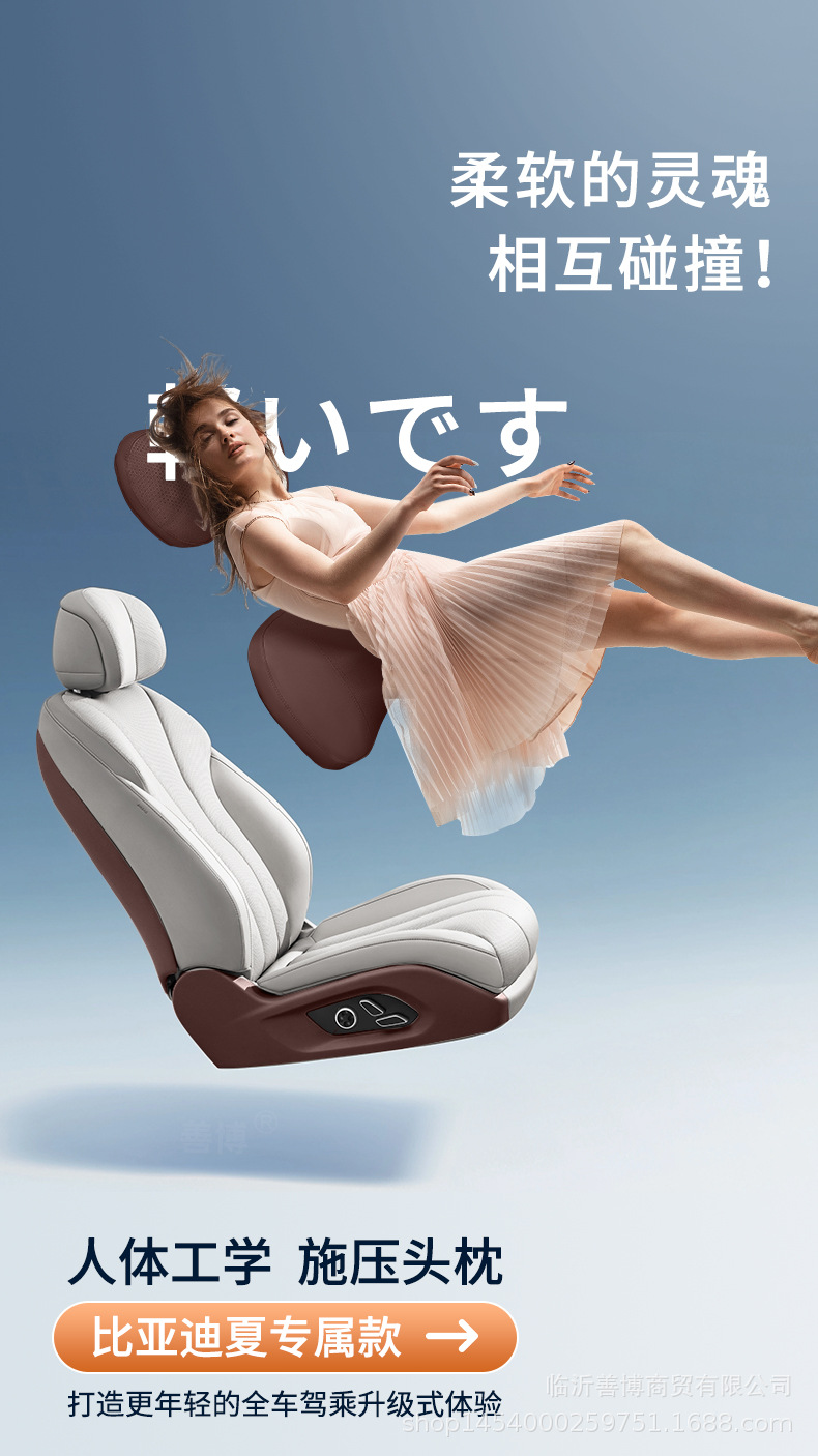 Suitable for Byd Xia Dmi Headrest and Waist Support Byd Xia Special Interior Accessories Headrest and Waist Support Neck Protector