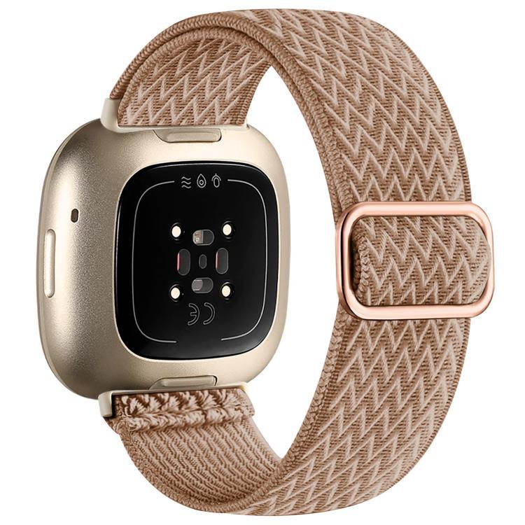 xDfind Correa elástica de trenzado de nylon ondulada con hebilla de ajuste para Fitbit Versa 4 / 3 / Sense2 / 1