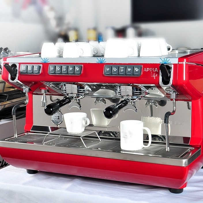 Nova Nuova appia life Máquina de café semiautomática de dos cabezas italiana Control electrónico comercial Versión de copa alta