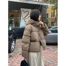 TG 可脱卸帽立领羽绒服女2025冬季新款休闲简约蓬松保暖外套21609