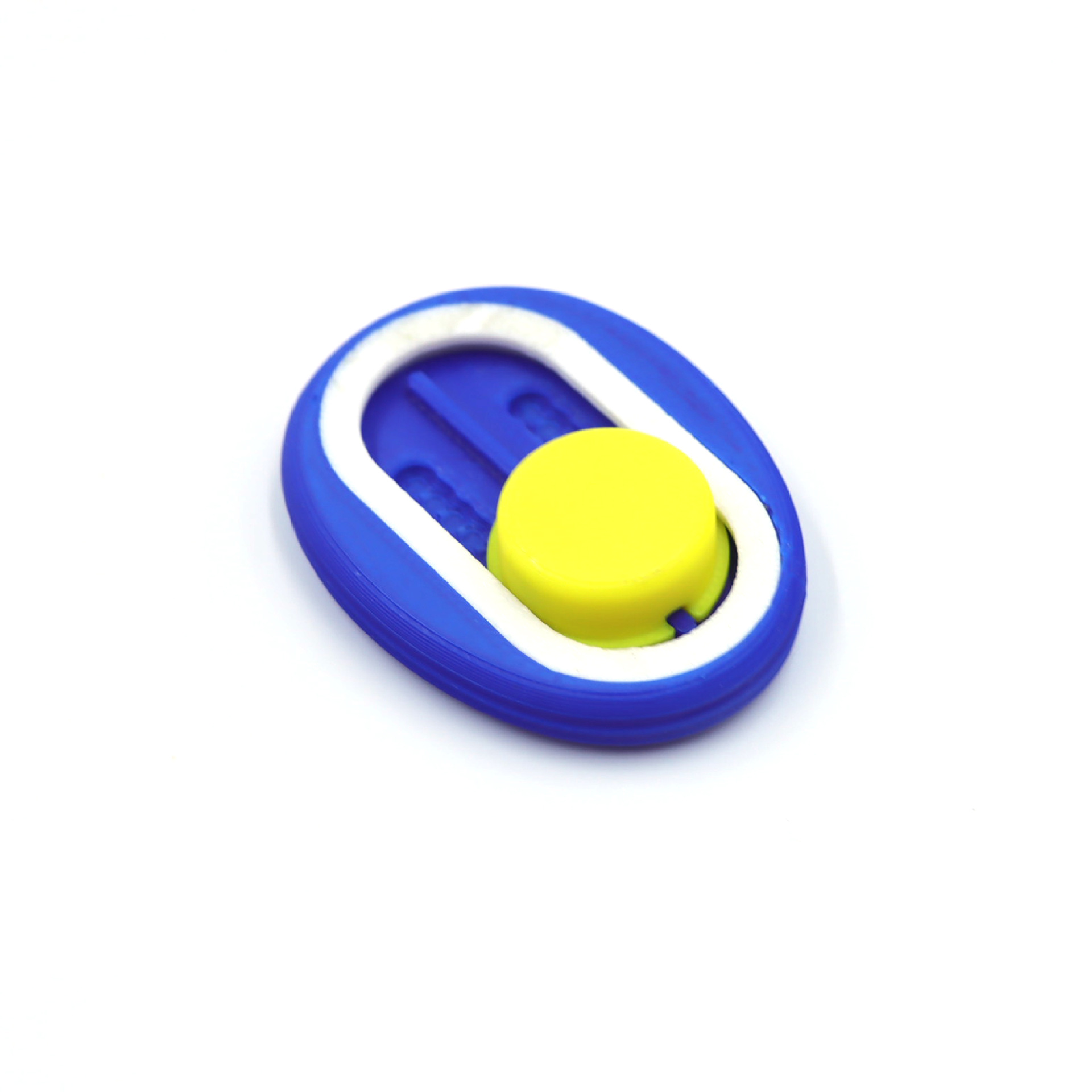 EDC 감압 푸시 카드 - 파란색, 흰색, 노란색