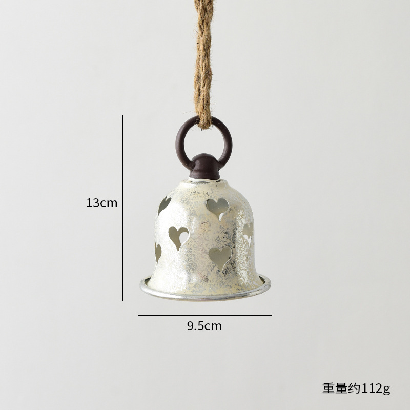 跨境新款圣诞节装饰铁艺大号铃铛装饰圣诞树挂件圣诞橱窗装饰吊饰|undefined