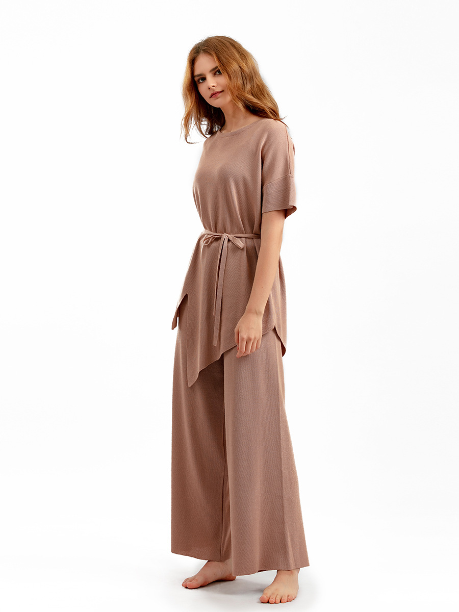 486g Weight Half Sleeve Sleeve Length Viscose fiber Fabric Type Pant Co-ord Set Sets Type 2 Pieces Set Quantity Holiday, Daily Occasion Round Neck Neckline Slim Fit Type Solid Color Pattern Summer, Spring Season Women's Gender Elegant, Streetwear Style Holiday Daily Women's Elegant Streetwear Solid Color Viscose Fiber Pant Co-ord Set Pants Sets 8