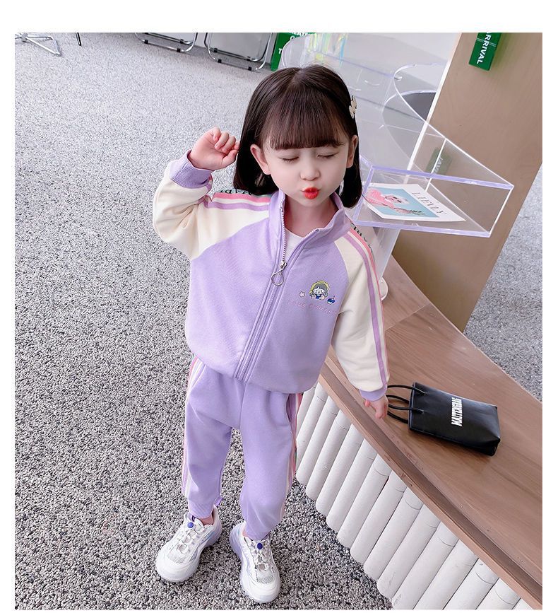 Girls' Baseball Sui Se, Fashionable Sree 2023 New Children's Wear Spring and Auumn Baby Fashion Spors Two Piece_voghion.com