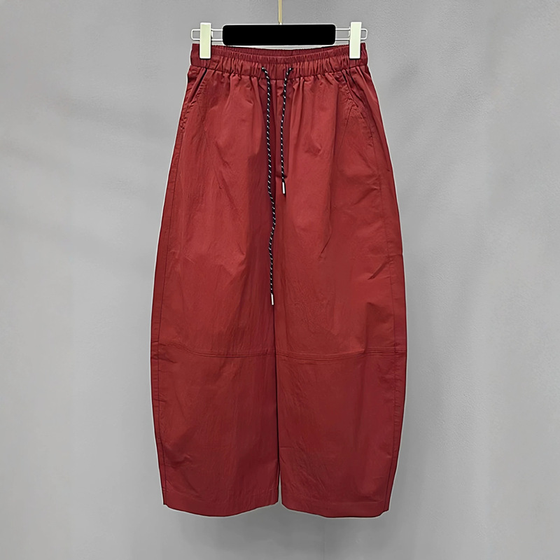 American-Style Relaxed and Stylish, Super Fashionable and Versatile, Simple Elastic Waist Cropped Balloon Pants for Women, New Summer 2026 Model