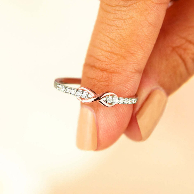 Daily, Date Occasion Sterling Silver Material Sterling Silver Zircon Infinity Rings