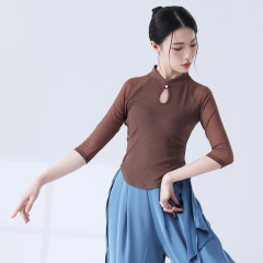 古典的なダンスの服の気質は身を修めて紗の袖の上着をつなぎ合わせます。