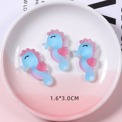 新款海洋魚樹脂飾品配件海馬螃蟹 diy手工材料滴膠手機殼裝飾