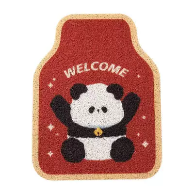 Universal Foot Pad – non-slip wear-resistant easy-care mat - red-sitting-posture-panda-5065-1-piece-of-wire-circle-front-row
