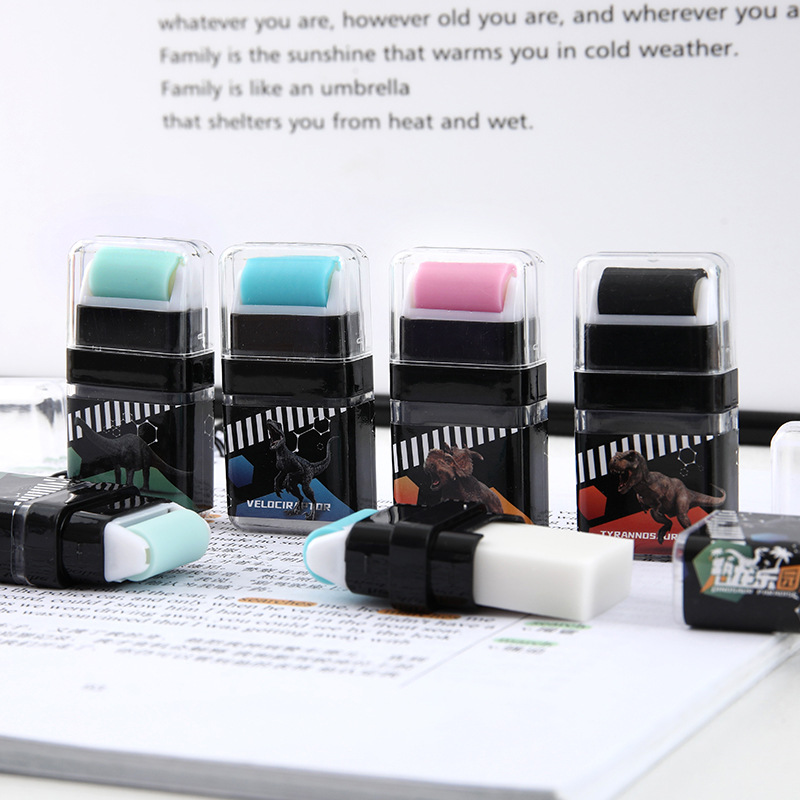 Dinosaur Land Roller Eraser Roller Creative Cleaner Creative Papelería Aprendizaje