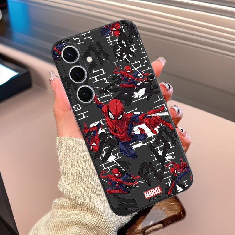 Marvel Spider-Man Suitable for Samsung A71 Trendy Brand Note20 Phone Case Samsung Galaxy S25 Cross-Border A55