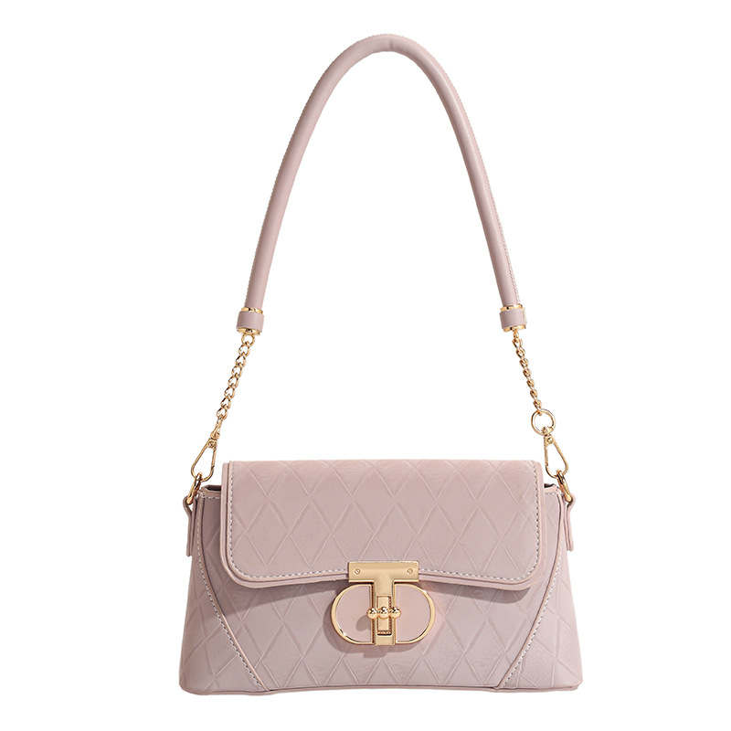 Korean Style Quilted Underarm Bag For Women 2026 New Season Chain Baguette Bag Versatile Date Shoulder Bag Crossbody Bag - Thumbnail 5