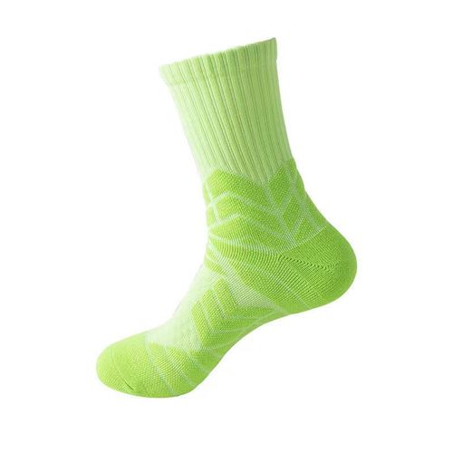 Long socks, men's cotton mid-calf sports socks, terry high-cut basketball socks, sweat-absorbent, breathable, versatile towel football socks