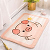 Cartoon velvet imitation cashmere floor cushion bathroom bathroom water absorption household door thickened into the door foot pad bedroom carpet