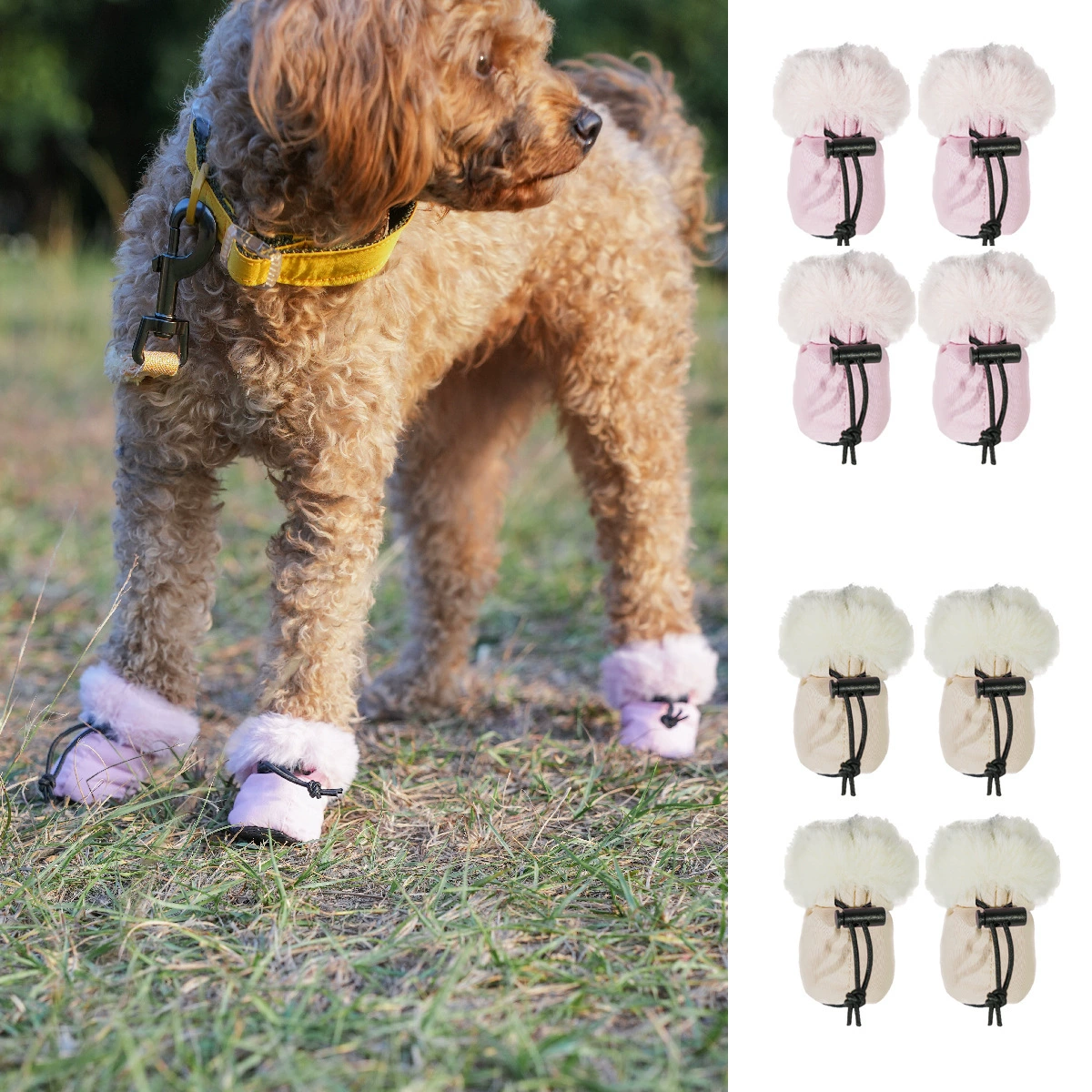 Домашняя собака мягкая подошва теплая водонепроницаемая обувь