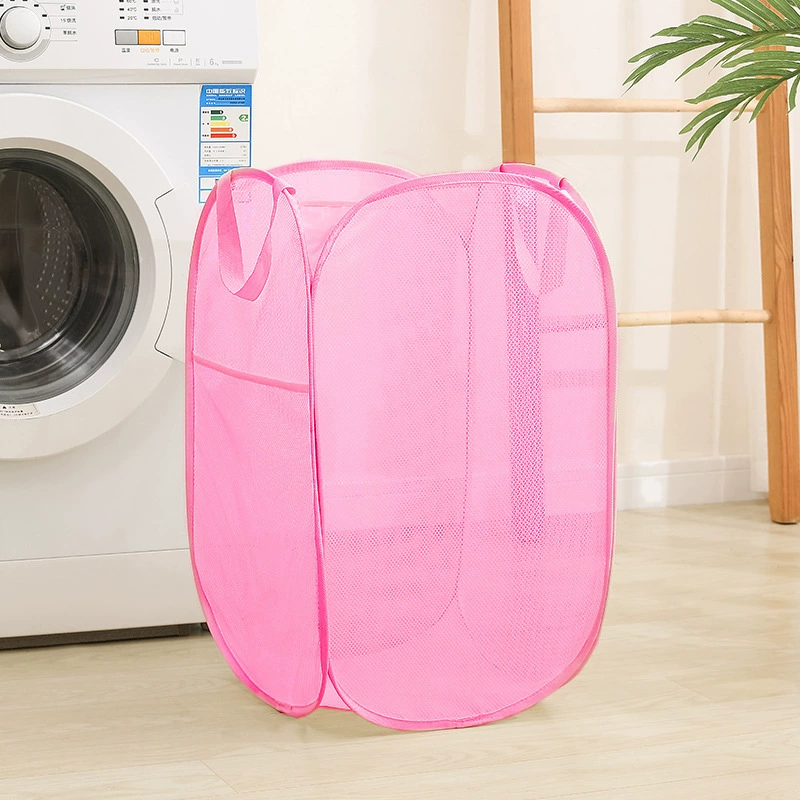 Laundry Basket, foldable mesh storage basket, vertical/horizontal 36×36×58 cm, lightweight