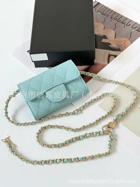 Cross-Border Popular Chanel Mini Clutch Evening Bag, Chanel Cf Genuine Leather Card Holder, Coin Purse, Crossbody Bag, Chain Wallet