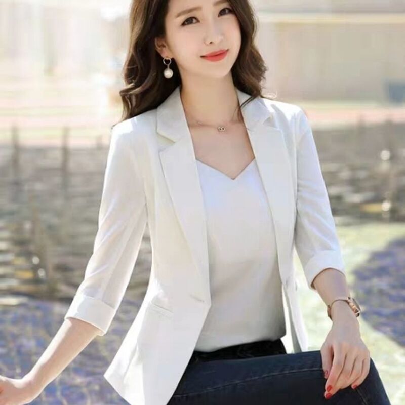 网红小西装外套女士2025春秋新款修身韩版休闲百搭小个子上衣西服|undefined