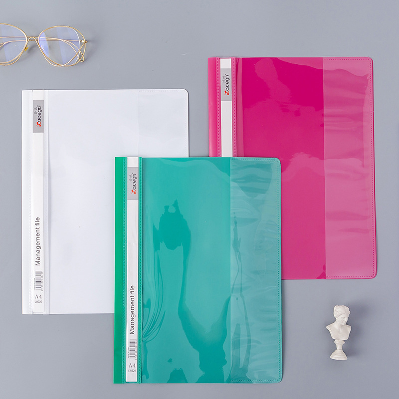 간단한 파일 폴더 A4 투명 바인더 천공 된 2 구멍 폴더 재개 폴더 사무용품 도매