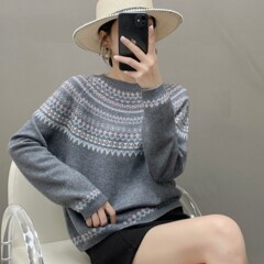 2025秋冬新款山羊绒轻盈软糯羊绒衫宽松慵懒薄款打底针织衫上衣