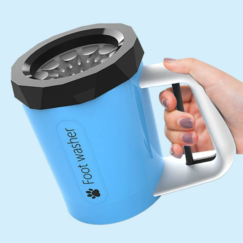 Умная чашка для мытья ног домашних животных Вращающаяся Чистка для кошек и собак Красота Силиконовая мягкая щетка Чистка мелких животных Мойка для ног