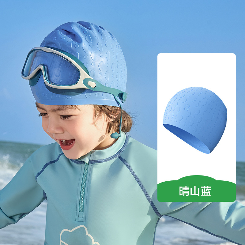 KK árbol gota de agua gorro de baño para niños gorro de natación de silicona para bebés gorro de natación para niñas y niños impermeable profesional