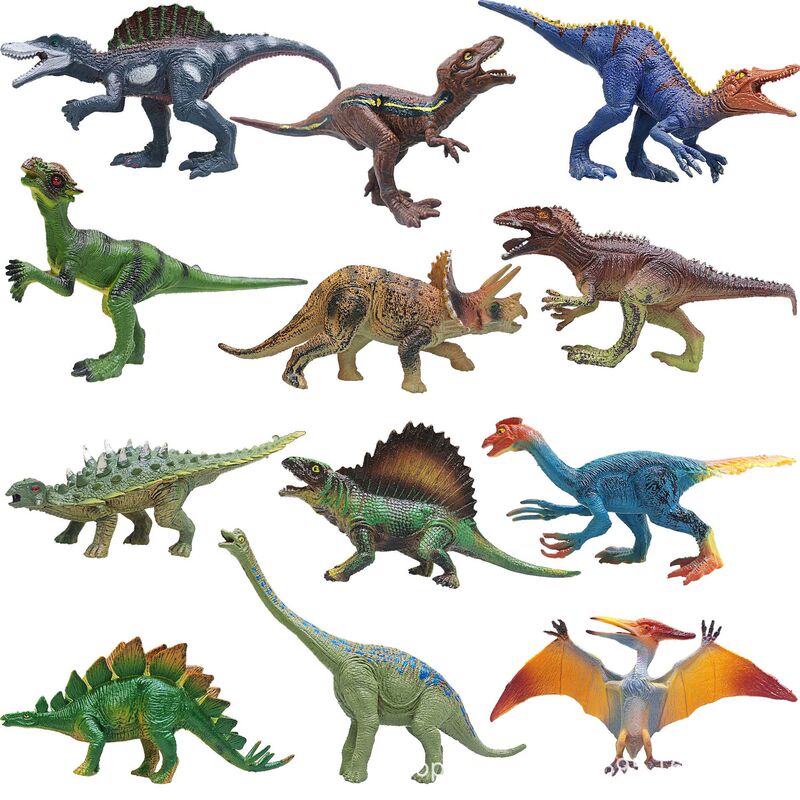 Children's Solid Jurassic 7 Inch Dinosaur Model Toy Simulation Animal Ornaments Pterosaur Triceratops Tyrannosaurus Rex Batch Children's Solid Jurassic 7 Inch Dinosaur Model Toy Simulation Animal Ornaments Pterosaur Triceratops Tyrannosaurus Rex Batch