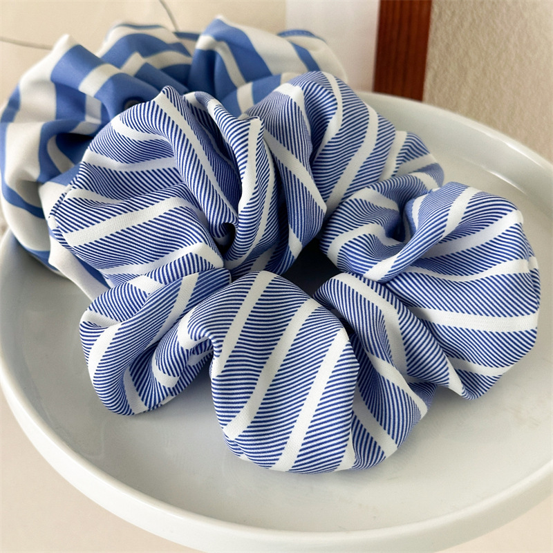 20g Weight Hair Tie Hair Accessories Type 1 Piece Quantity Casual, Holiday, Daily Occasion Cloth Material Stripe Pattern All Seasons Season Women's Gender Elegant, Sweet Style Elegant Sweet Women's Stripe Cloth Hair Tie 5