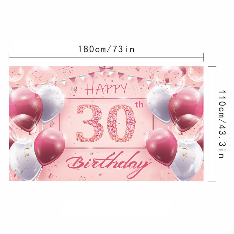 Fondo de fiesta con pancarta de feliz cumpleaños 2025, tela colgante para fotos con tema de cumpleaños, decoración fotográfica.