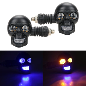 12V kəllə motosiklet dönmə siqnalı LED ağ və sarı iki rəngli modifikasiya edilmiş işıq