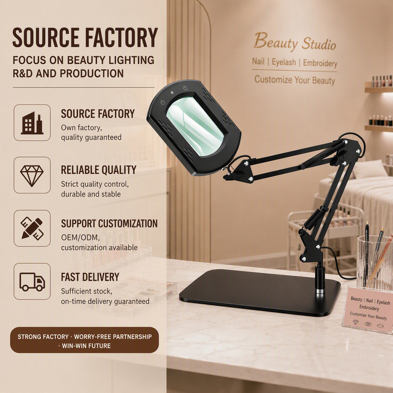 Huanhui Lighting Touch-Control Table Lamp for Beauty, Tattoo, and Nail Studios, Eye-Protective USB-Powered Night Light, Modern and Simple