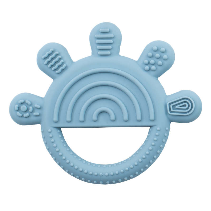 Patrón de cinco dedos del bebé calmante mordedor grado alimenticio bebé mordedor palo al por mayor anti-comer dedo