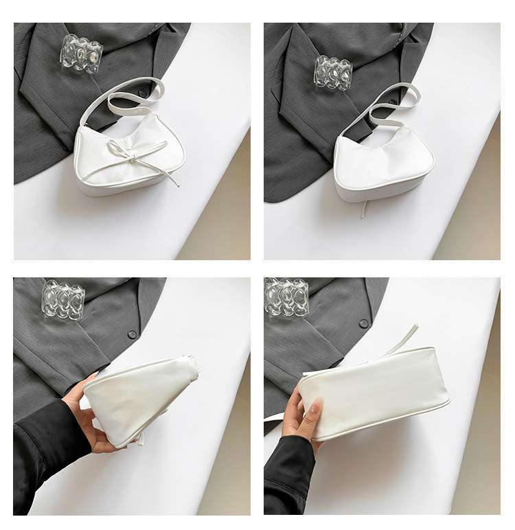 This is a trendy and fashionable single-shoulder crossbody bag with a simple bow design for women's 2024 autumn and winter collection undefined