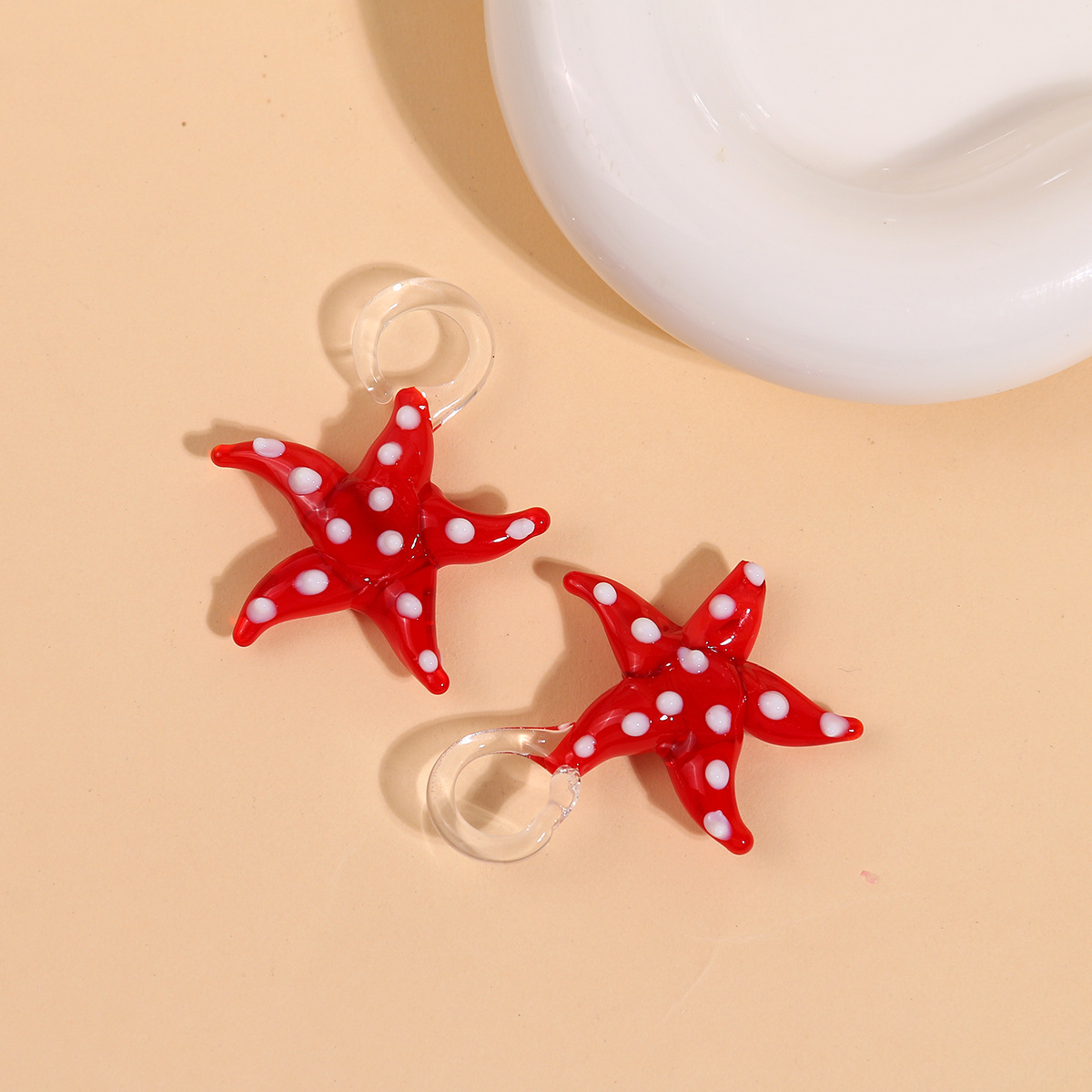 12g Weight Pendant Jewelry Making Type 35*30mm Jewelry Making Size DIY Jewelry Accessories Classification 1 Piece Quantity Glass Material Starfish Pattern IG Style Style 1 Piece 35*30mm Glass Starfish DIY Jewelry Accessories Pendant 7