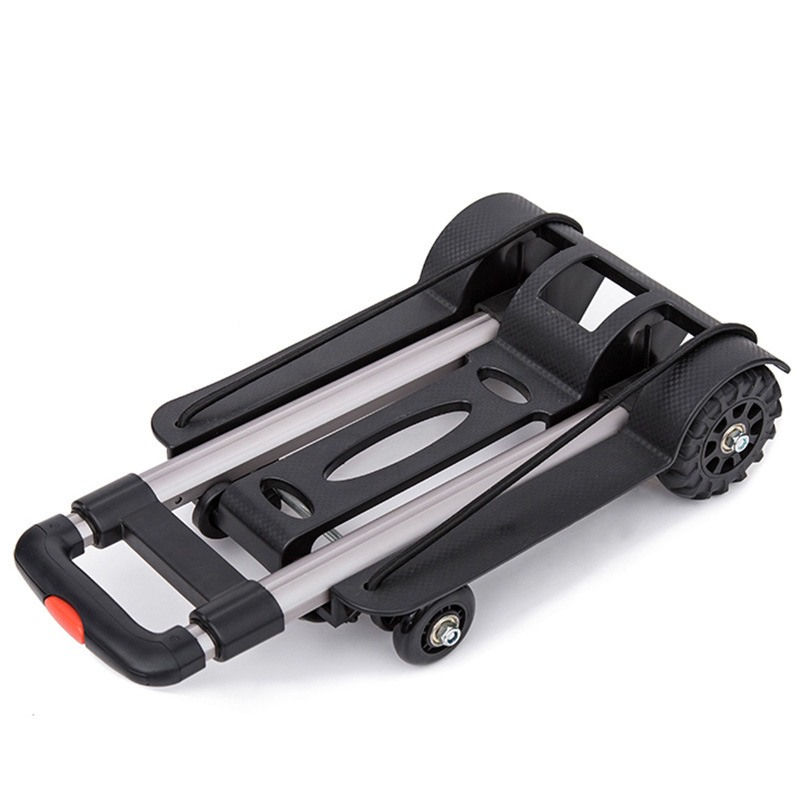 日本跨境铝管四轮拉杆车便携折叠行李车手拉车家用购物车手推车