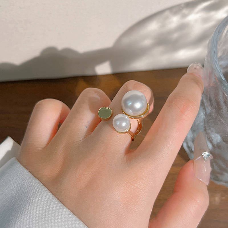 韓国版の不規則な925スターリングシルバーの女性用多用途リング、ニッチなインスタイルのデザイン、色あせしない組み合わせリング