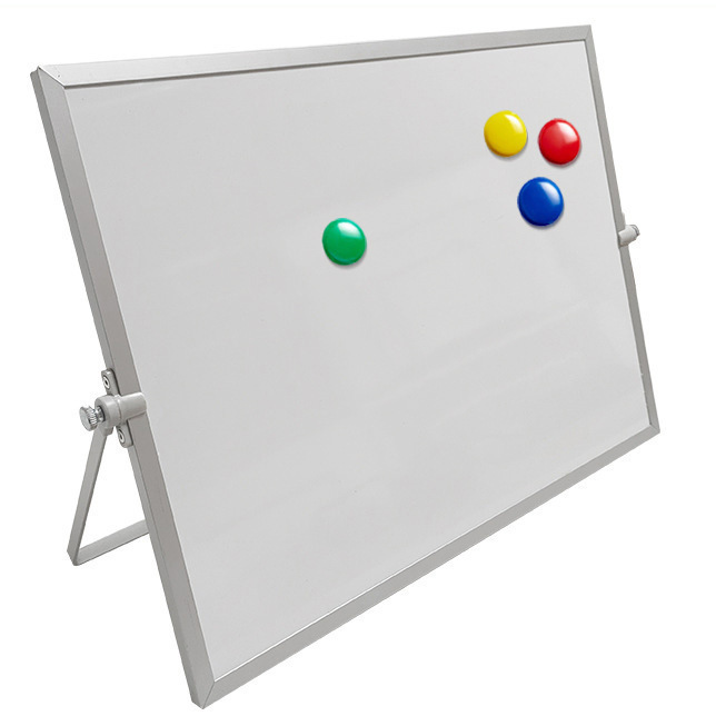 Desktop Whiteboard Folding Small Double-Sided Writing Board Portable Aluminum Alloy Message Board Bracket Office Dormitory