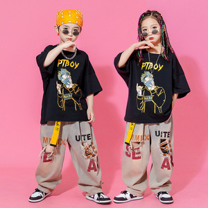 Children cheerleading costume rapper gogo dancers hip hop class dance wear Girls boys hiphop street singer rapper jazz dance outfits