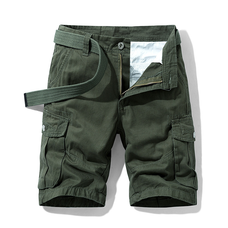 Mens Military Cargo Shorts Summer shorts, fashion brand, men's casual capris, multi pocket workwear pants, youth straight leg pants_voghion.com